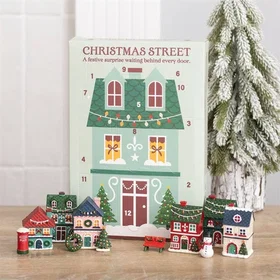 KDMD 12-Day Christmas Street Scene Advent Calendar Resin Village