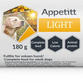 Appetitt Light Voksen Lavt Kalori Dyreprotein 0,18kg