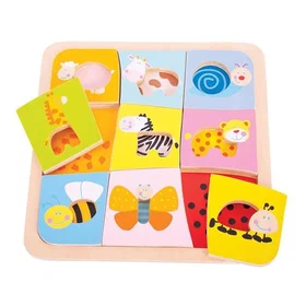 Bigjigs Toys Animal Patterns Puzzle 9 Pieces