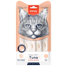 Wanpy Lickable Treat Pasta Tonfisk & Lax 5x14g