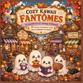 Cozy Kawaii Fantômes Färgläggningsbok för Vuxna