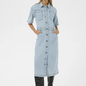 Kaffe Kaminna Skjortekjole Denim Midi