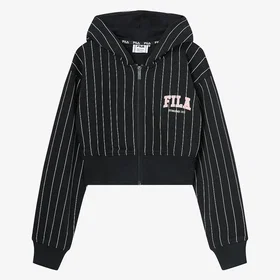Fila Rifredi Loose Graphic Pinstriped Zip Hoodie (Unisex)