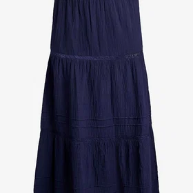 Zizzi Vvivu A Linje Smock Bomullsmuslin Midi Kjole
