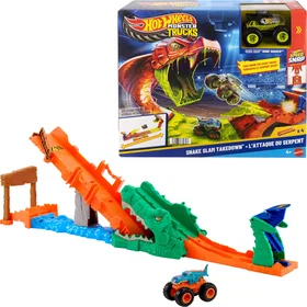 Hot Wheels Monster Trucks Mega-Wrex Crocodile Crash Challenge Playset