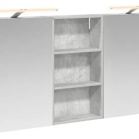 vidaXL Badrumsmöbelset 3 st Grey Konstruerad trä 140 x 14.5 x 70 cm 3403787