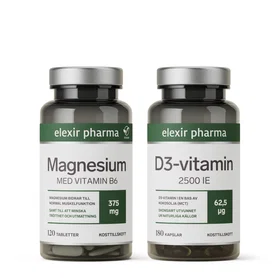 Elexir Pharma Magnesium + D3-vitamin Synergiduo 120+180 Kapslar
