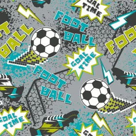 Origin Murals Graphic Pixel Footballs Wall Mural 300x240cm