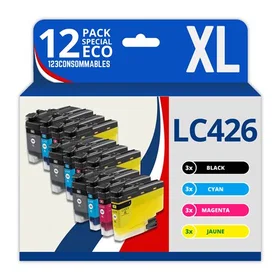 123CONSOMMABLES LC426XL (Svart/Cyan/Magenta/Gul) Multipack