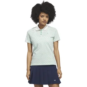 Adidas Golf Originals All Over Trefoil Polo Shirt (Dam)