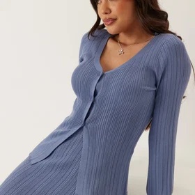 Happy Holly Rib Sculpted Cardigan (Dam)