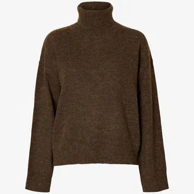 Selected slfLulu LS Knit Roll Neck (Dame)