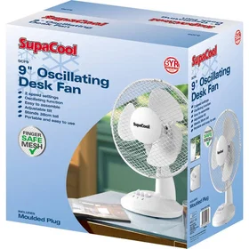SupaCool 9" Oscillating Desk Fan