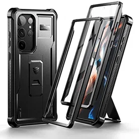 Dexnor Double Cadre et Support Étui de Protection pour Samsung Galaxy S23 Ultra