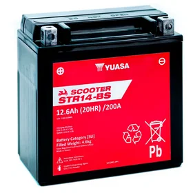 Yuasa Str14-bs-cp Scooter Range AGM Batteri