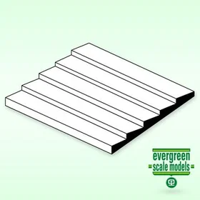 Evergreen Clapboard Siding Polystyrene Sheet 6" x 12" (1.0mm)