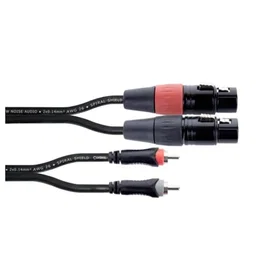 Cordial 2 X XLR (3-pin) till 2 X RCA Kabel 3m 14853