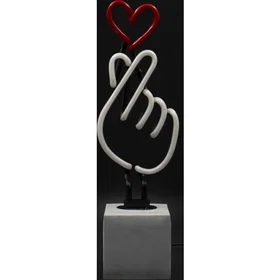 Locomocean Fingerhjerte Neon Skilt