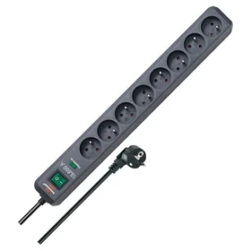Brennenstuhl Eco-Line 8-vägs strömbrytare 1.5m 1159291138