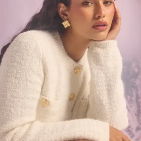 Bubbleroom Knappestrikket Cardigan (Dame)
