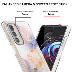 Marmormotiv Etfodral för Motorola Edge 20 Pro