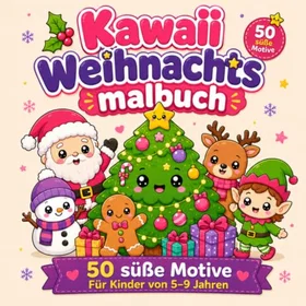 Kawaii Weihnachtsmalbuch för barn