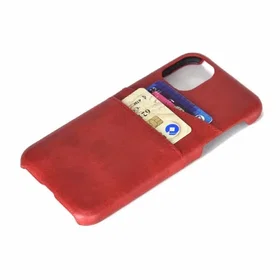 Slimmat PU Läderfodral med 2 Kortfack för iPhone 15 Pro