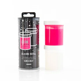 Clone-A-Willy Glow in the Dark Hot Pink Silicone Refill
