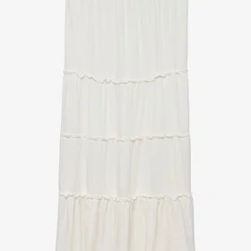 Vero Moda Curved June Polyester Elastan Linne Maxikjol