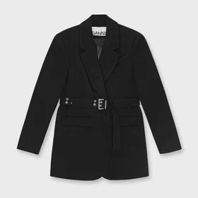 Ganni Bonded Crepe Blazer (Kvinnors)