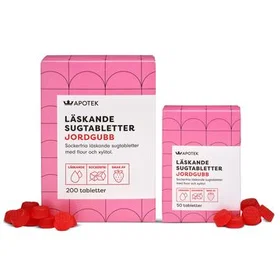 Kronans Apotek Jordgubbsiga Sugtabletter 50 Tabletter