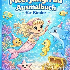 Meerjungfrauen-Malbuch Meerjungfrau Ausmalbuch för barn