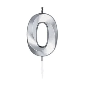 Globos Tårtljus Metalliskt Silver no.0