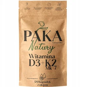 Paka Vitamine D3+K2 MK-7 120 Gélules