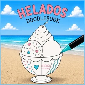 HELADOS Doodlebook Färgläggningsbok för Barn, Tonåringar och Vuxna