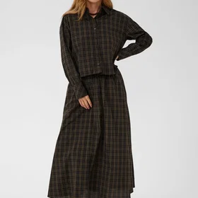 Kaffe Kahelie Check Skirt