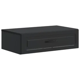 vidaXL Side Table Wall-Mounted Black 59 x 34.5 x 17 cm