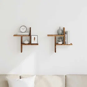 vidaXL Wall Shelf 38x12x38cm (2-pack)
