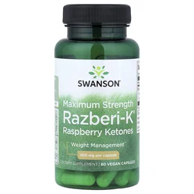 Swanson Raspberry Ketones 500mg 60 Capsules