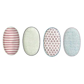 Bloomingville Patrizia Assiette Dessert Ovale $\text$21.5cm 4-pack