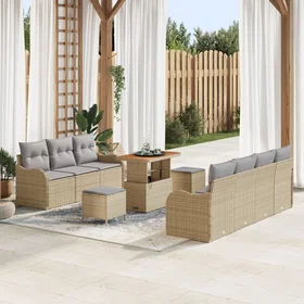 vidaXL Garden Sofa Set with Cushion 10 Pieces 3364182