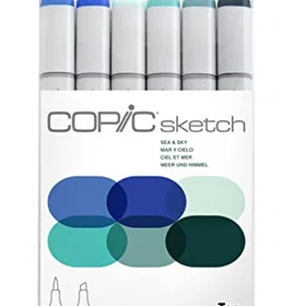 Copic Sketch Set Pen 6-pack (Sea & Sky)