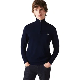 Lacoste Klassisk Halv Glidelås Genser (Unisex)