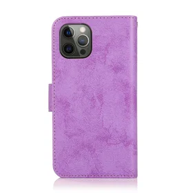 PU-läder PU-läderfodral med 3 kortfack för iPhone 15 Pro