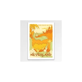 BOOKISHLY Neverland Vintage Travel Poster Art Print