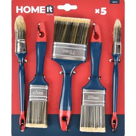Work>it 5708614385036 Ensemble de pinceaux Plat Pinceau Peinture 40-50-70mm Rond