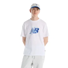 New Balance Bubble Kortärmad T-shirt Vit (Herr)