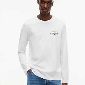 Tommy Hilfiger Script Stack Långärmad T-Shirt (Herr)