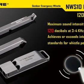 NiteCore NWS10 Titanium Whistle