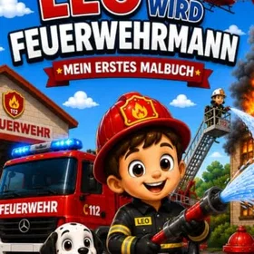 Leo wird Feuerwehrmann Färgläggbok för barn